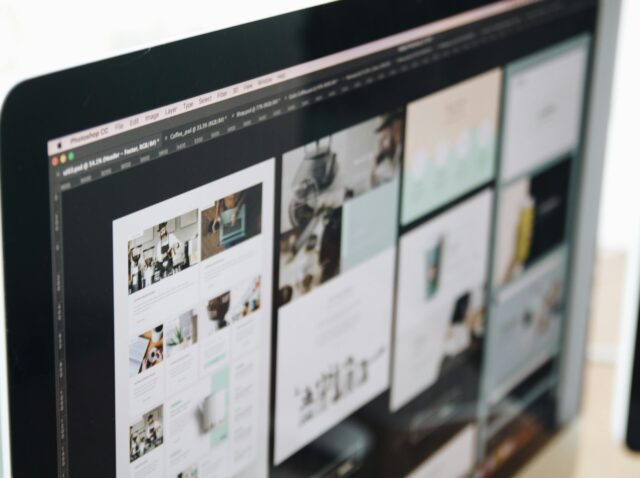small business website design on desktop